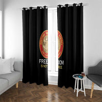 Proud to Honor Montford Point Marines Window Curtain Freedom Is Not Free - Black - Wonder Print Shop