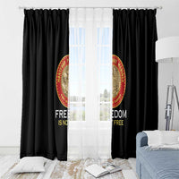 Proud to Honor Montford Point Marines Window Curtain Freedom Is Not Free - Black - Wonder Print Shop