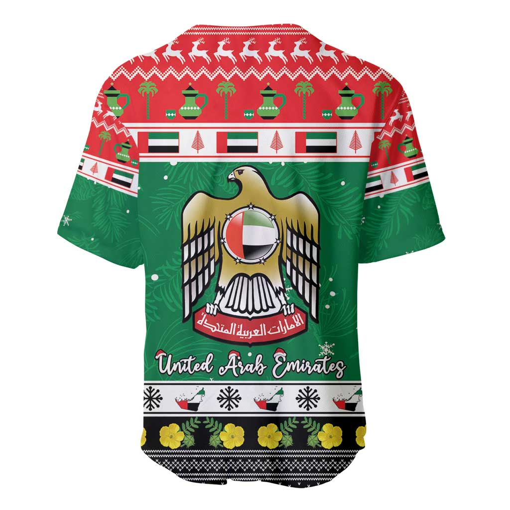 United Arab Emirates Christmas Baseball Jersey Coat Of Arms Eid Milad Majid - Wonder Print Shop