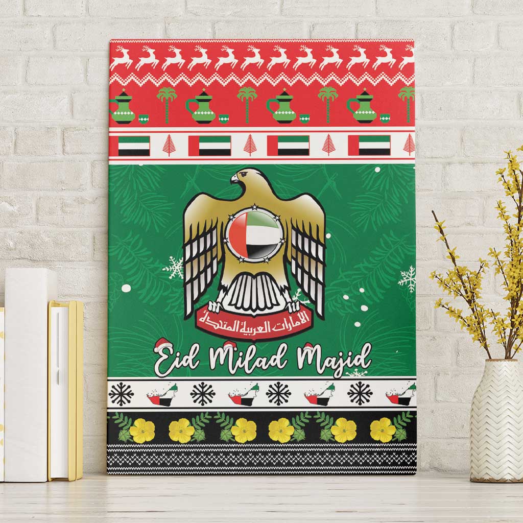 United Arab Emirates Christmas Canvas Wall Art Coat Of Arms Eid Milad Majid - Wonder Print Shop