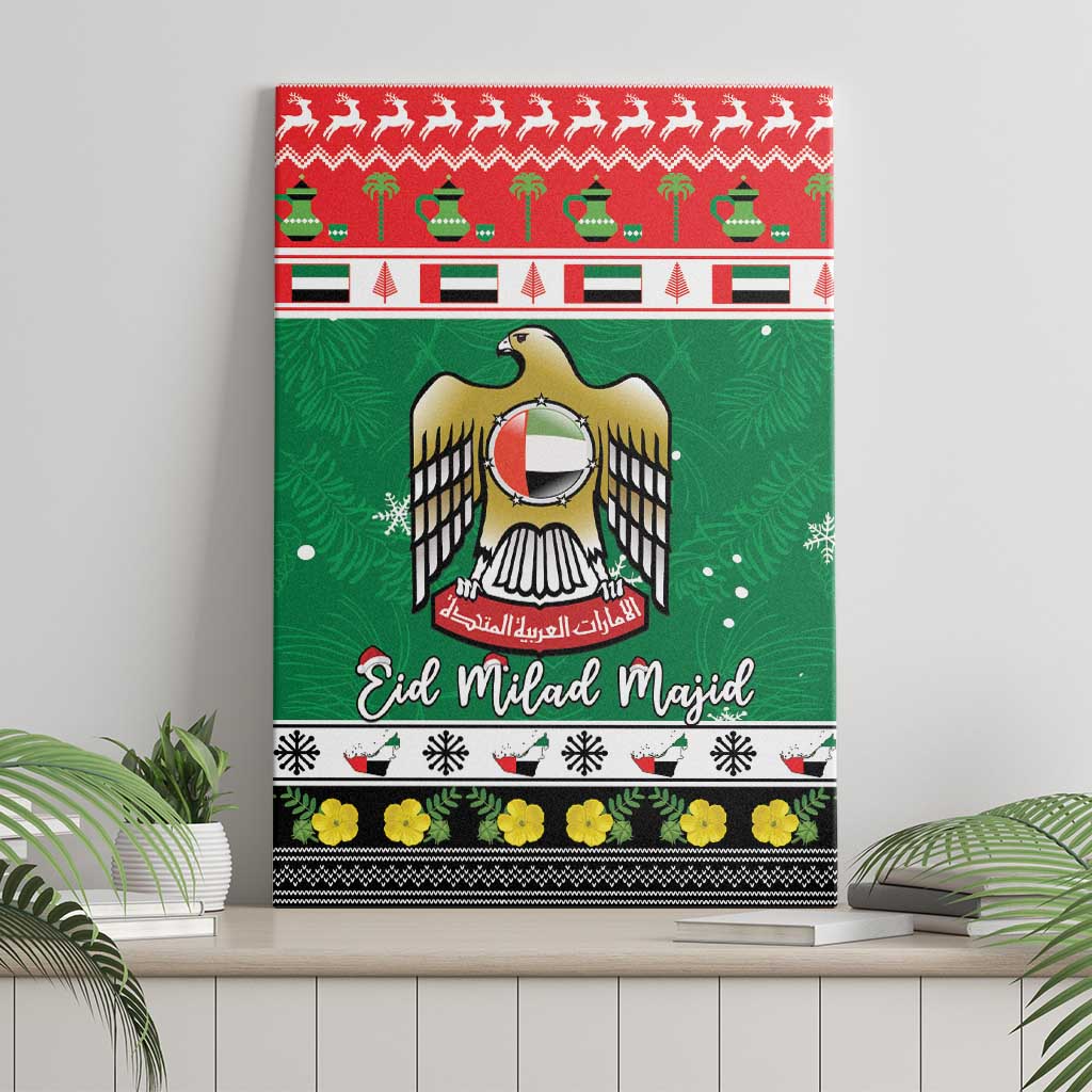 United Arab Emirates Christmas Canvas Wall Art Coat Of Arms Eid Milad Majid - Wonder Print Shop