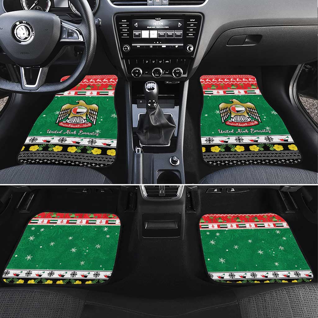 United Arab Emirates Christmas Car Mats Coat Of Arms Eid Milad Majid - Wonder Print Shop