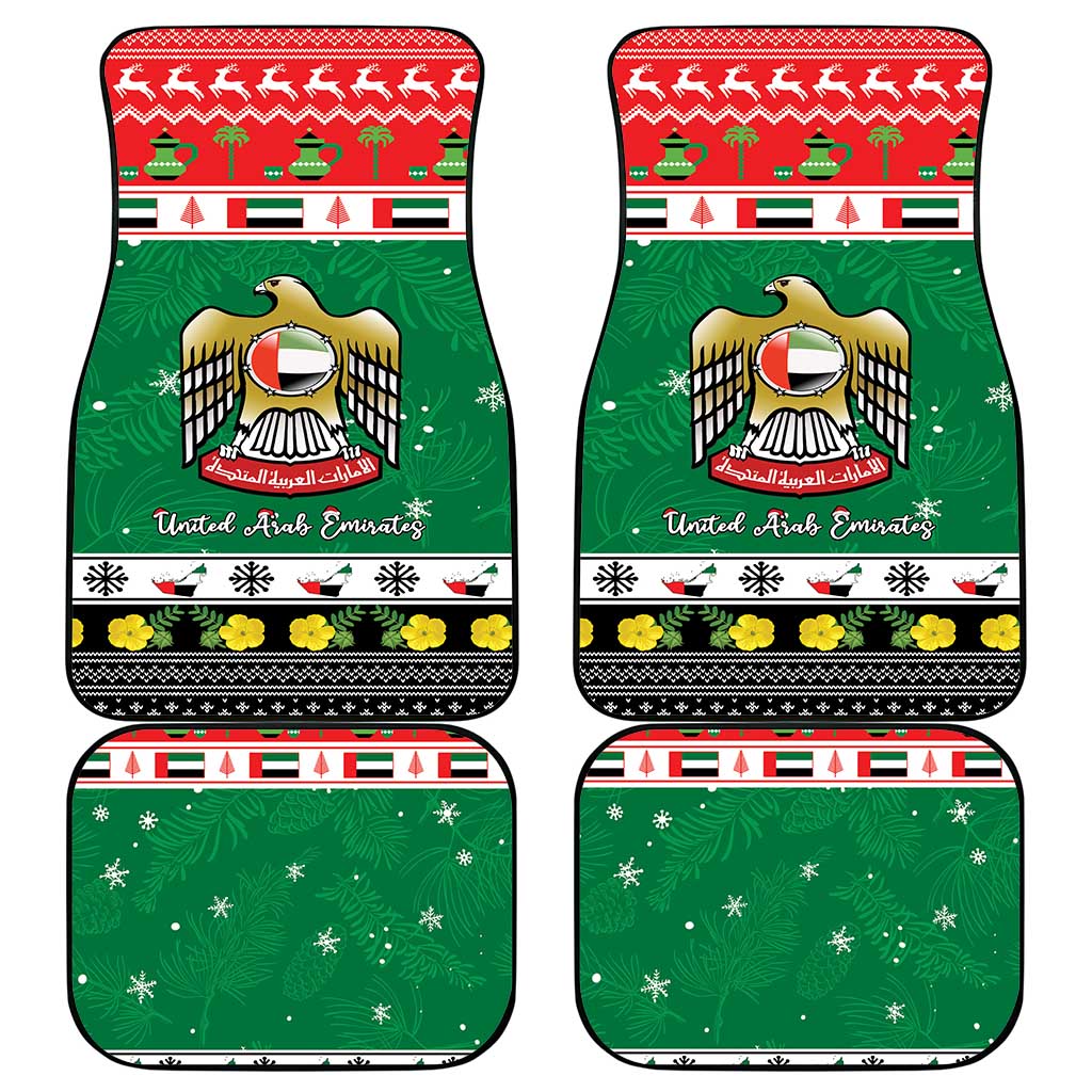 United Arab Emirates Christmas Car Mats Coat Of Arms Eid Milad Majid - Wonder Print Shop