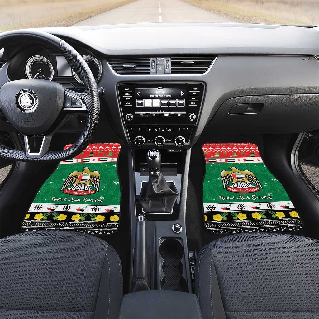 United Arab Emirates Christmas Car Mats Coat Of Arms Eid Milad Majid - Wonder Print Shop