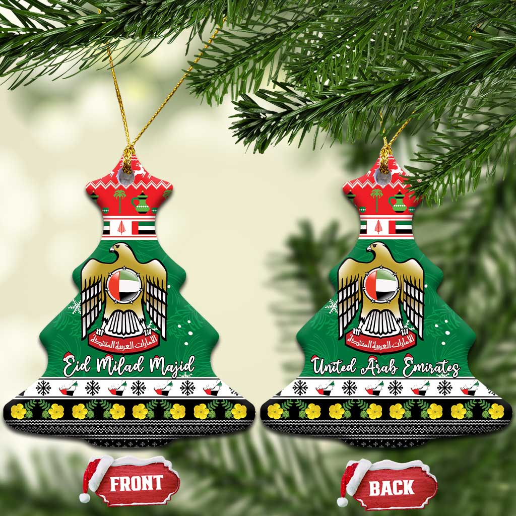 United Arab Emirates Christmas Ceramic Ornament Coat Of Arms Eid Milad Majid - Wonder Print Shop