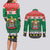 United Arab Emirates Christmas Couples Matching Long Sleeve Bodycon Dress and Long Sleeve Button Shirt Coat Of Arms Eid Milad Majid - Wonder Print Shop