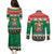 United Arab Emirates Christmas Couples Matching Puletasi and Long Sleeve Button Shirt Coat Of Arms Eid Milad Majid - Wonder Print Shop