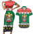 United Arab Emirates Christmas Couples Matching Short Sleeve Bodycon Dress and Hawaiian Shirt Coat Of Arms Eid Milad Majid - Wonder Print Shop