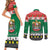 United Arab Emirates Christmas Couples Matching Short Sleeve Bodycon Dress and Long Sleeve Button Shirt Coat Of Arms Eid Milad Majid - Wonder Print Shop