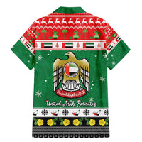 United Arab Emirates Christmas Family Matching Mermaid Dress and Hawaiian Shirt Coat Of Arms Eid Milad Majid - Wonder Print Shop