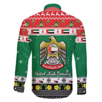 United Arab Emirates Christmas Family Matching Summer Maxi Dress and Hawaiian Shirt Coat Of Arms Eid Milad Majid - Wonder Print Shop