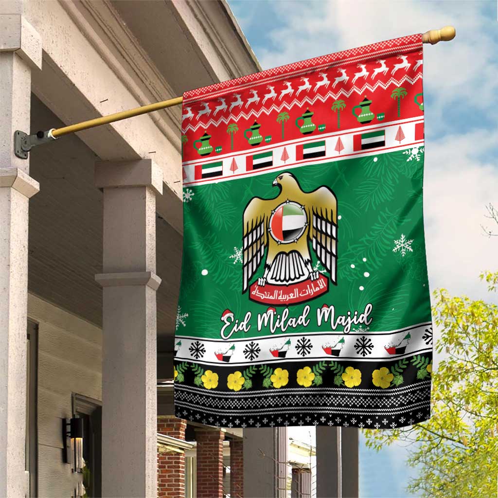 United Arab Emirates Christmas Garden Flag Coat Of Arms Eid Milad Majid - Wonder Print Shop