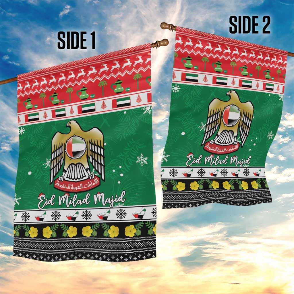 United Arab Emirates Christmas Garden Flag Coat Of Arms Eid Milad Majid - Wonder Print Shop