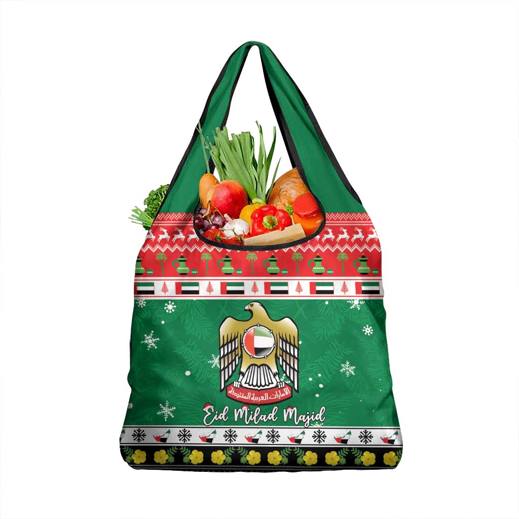 United Arab Emirates Christmas Grocery Bag Coat Of Arms Eid Milad Majid