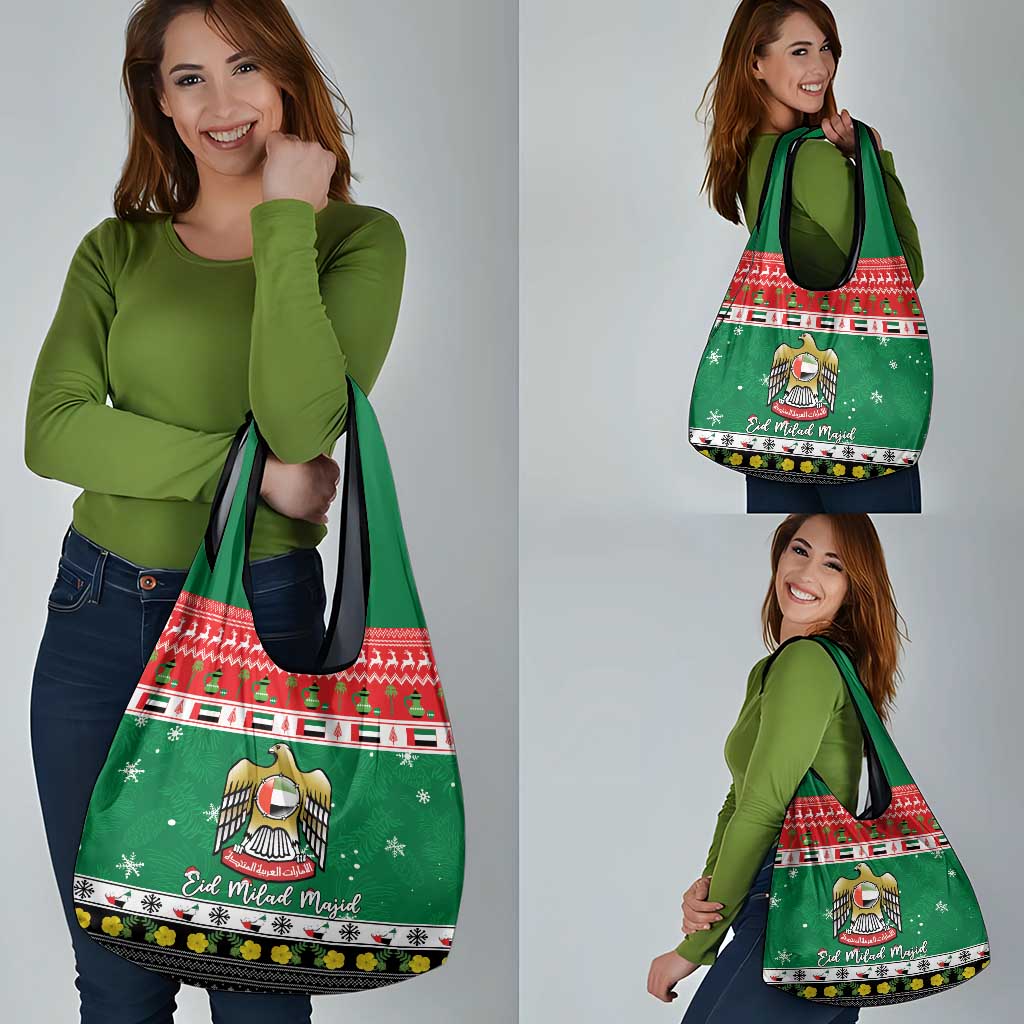 United Arab Emirates Christmas Grocery Bag Coat Of Arms Eid Milad Majid