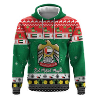 United Arab Emirates Christmas Hoodie Coat Of Arms Eid Milad Majid - Wonder Print Shop