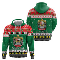 United Arab Emirates Christmas Hoodie Coat Of Arms Eid Milad Majid - Wonder Print Shop