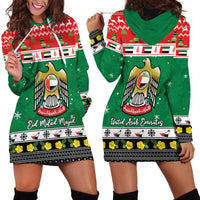 United Arab Emirates Christmas Hoodie Dress Coat Of Arms Eid Milad Majid - Wonder Print Shop