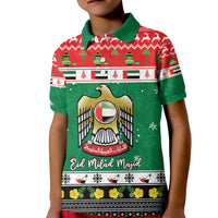 United Arab Emirates Christmas Kid Polo Shirt Coat Of Arms Eid Milad Majid - Wonder Print Shop