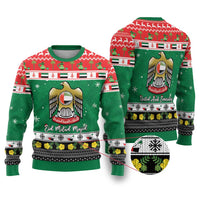 United Arab Emirates Christmas Ugly Christmas Sweater Coat Of Arms Eid Milad Majid - Wonder Print Shop