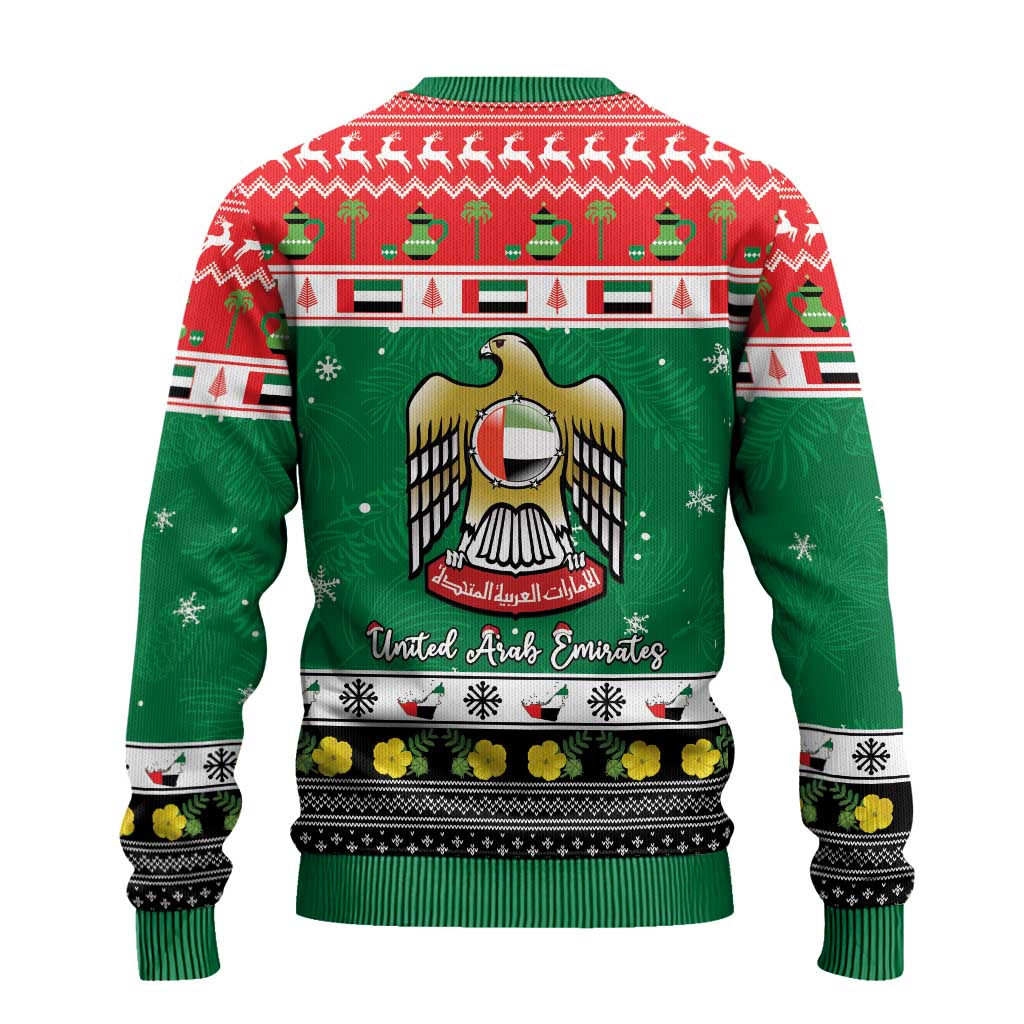 United Arab Emirates Christmas Ugly Christmas Sweater Coat Of Arms Eid Milad Majid - Wonder Print Shop
