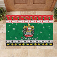 United Arab Emirates Christmas Rubber Doormat Coat Of Arms Eid Milad Majid - Wonder Print Shop