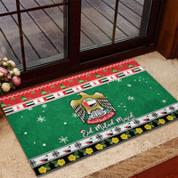 United Arab Emirates Christmas Rubber Doormat Coat Of Arms Eid Milad Majid - Wonder Print Shop
