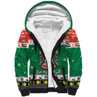 United Arab Emirates Christmas Sherpa Hoodie Coat Of Arms Eid Milad Majid - Wonder Print Shop