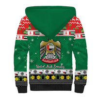 United Arab Emirates Christmas Sherpa Hoodie Coat Of Arms Eid Milad Majid - Wonder Print Shop