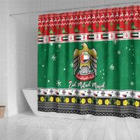 United Arab Emirates Christmas Shower Curtain Coat Of Arms Eid Milad Majid
