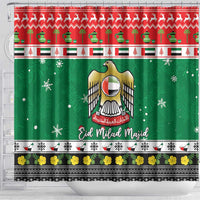 United Arab Emirates Christmas Shower Curtain Coat Of Arms Eid Milad Majid