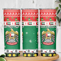 United Arab Emirates Christmas Skinny Tumbler Coat Of Arms Eid Milad Majid - Wonder Print Shop