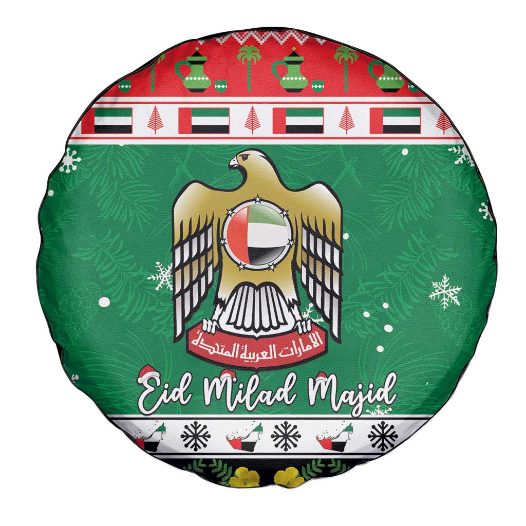United Arab Emirates Christmas Spare Tire Cover Coat Of Arms Eid Milad Majid - Wonder Print Shop