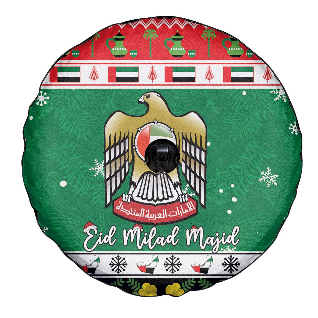 United Arab Emirates Christmas Spare Tire Cover Coat Of Arms Eid Milad Majid - Wonder Print Shop