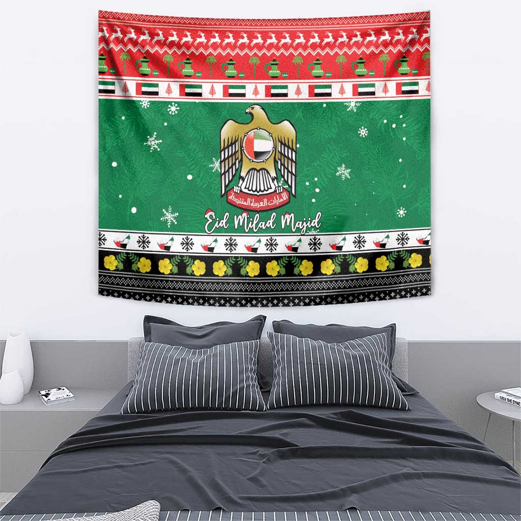 United Arab Emirates Christmas Tapestry Coat Of Arms Eid Milad Majid - Wonder Print Shop