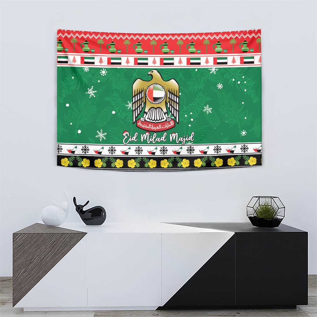 United Arab Emirates Christmas Tapestry Coat Of Arms Eid Milad Majid - Wonder Print Shop
