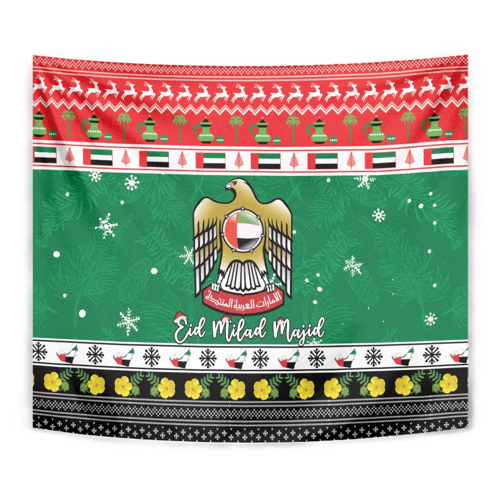 United Arab Emirates Christmas Tapestry Coat Of Arms Eid Milad Majid - Wonder Print Shop