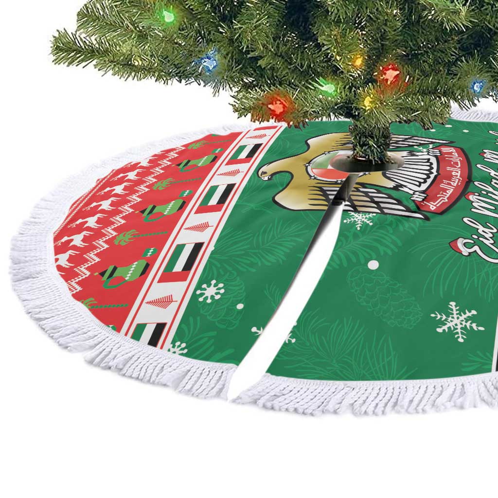United Arab Emirates Christmas Tree Skirt Coat Of Arms Eid Milad Majid - Wonder Print Shop
