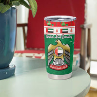 United Arab Emirates Christmas Tumbler Cup Coat Of Arms Eid Milad Majid - Wonder Print Shop