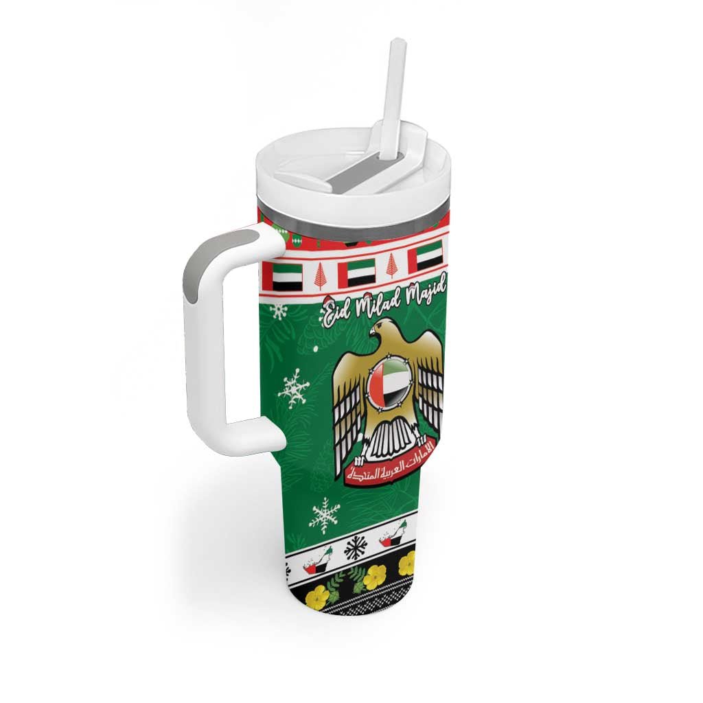 United Arab Emirates Christmas Tumbler With Handle Coat Of Arms Eid Milad Majid - Wonder Print Shop