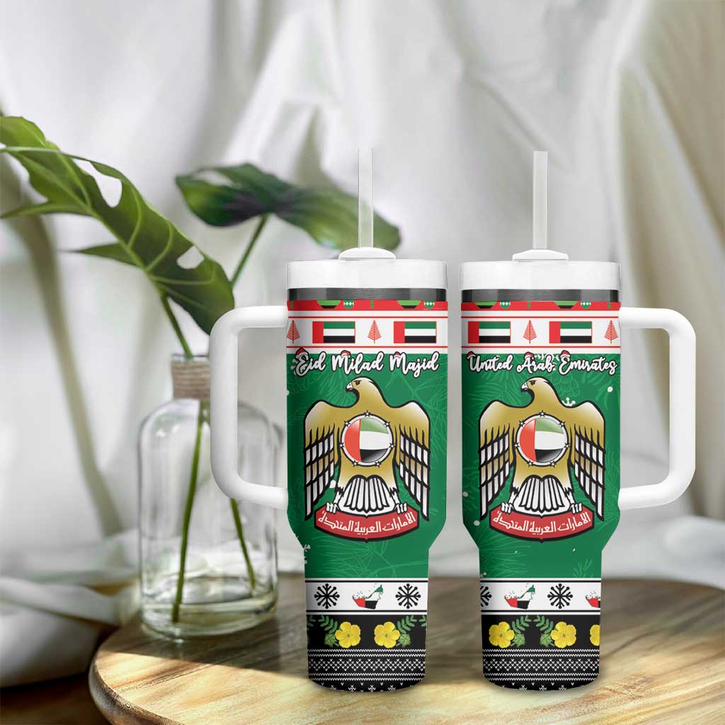 United Arab Emirates Christmas Tumbler With Handle Coat Of Arms Eid Milad Majid - Wonder Print Shop