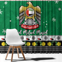 United Arab Emirates Christmas Window Curtain Coat Of Arms Eid Milad Majid - Wonder Print Shop