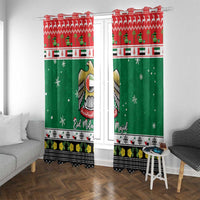 United Arab Emirates Christmas Window Curtain Coat Of Arms Eid Milad Majid - Wonder Print Shop