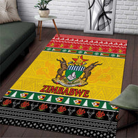 Zimbabwe Christmas Area Rug Coat Of Arms Muve neKisimusi - Wonder Print Shop