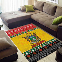 Zimbabwe Christmas Area Rug Coat Of Arms Muve neKisimusi - Wonder Print Shop