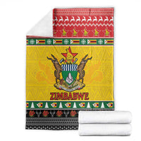 Zimbabwe Christmas Blanket Coat Of Arms Muve neKisimusi