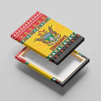Zimbabwe Christmas Canvas Wall Art Coat Of Arms Muve neKisimusi - Wonder Print Shop