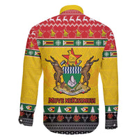 Zimbabwe Christmas Family Matching Long Sleeve Bodycon Dress and Hawaiian Shirt Coat Of Arms Muve neKisimusi - Wonder Print Shop