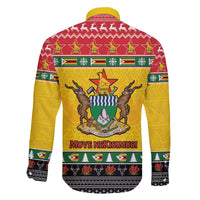 Zimbabwe Christmas Family Matching Off The Shoulder Long Sleeve Dress and Hawaiian Shirt Coat Of Arms Muve neKisimusi - Wonder Print Shop