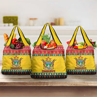 Zimbabwe Christmas Grocery Bag Coat Of Arms Muve neKisimusi